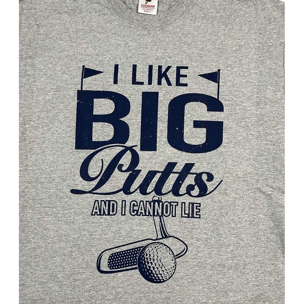 Billionare Boys Icecream I Like Big Putts Short Sleeve t Shirt Gray Size L Golf